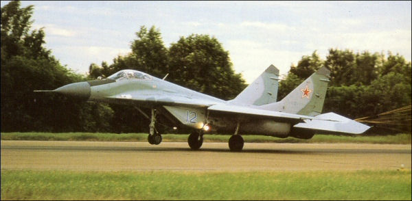 MiG-29 landing in Russia