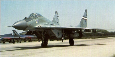 MiG-29 wearing old-style Yugoslav markings