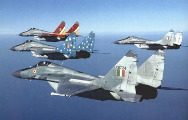 A quartet of Indian MiG-29s